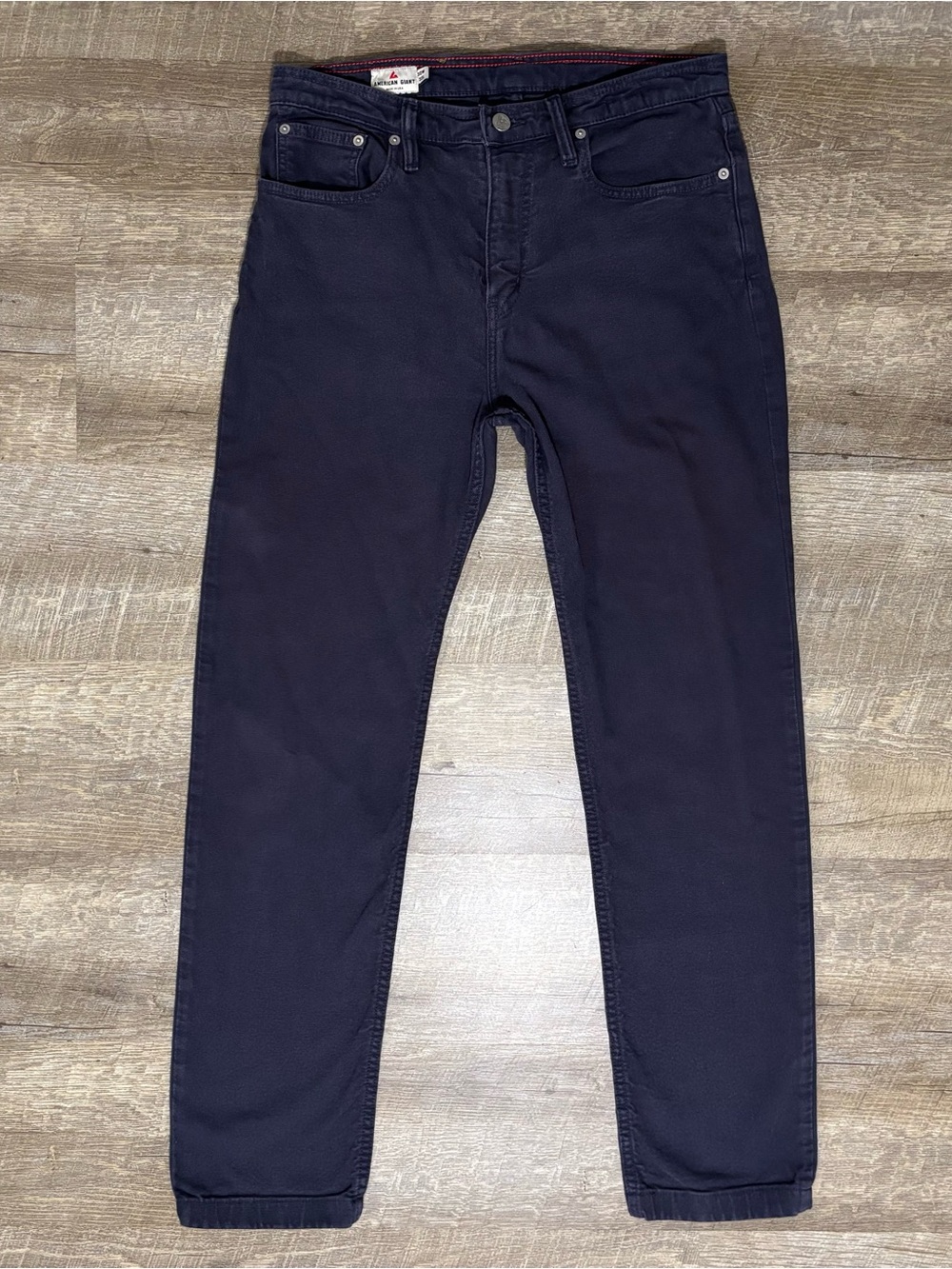 American Giant Straight Leg Canvas Pants Men's 30x32 Navy Made in USA
